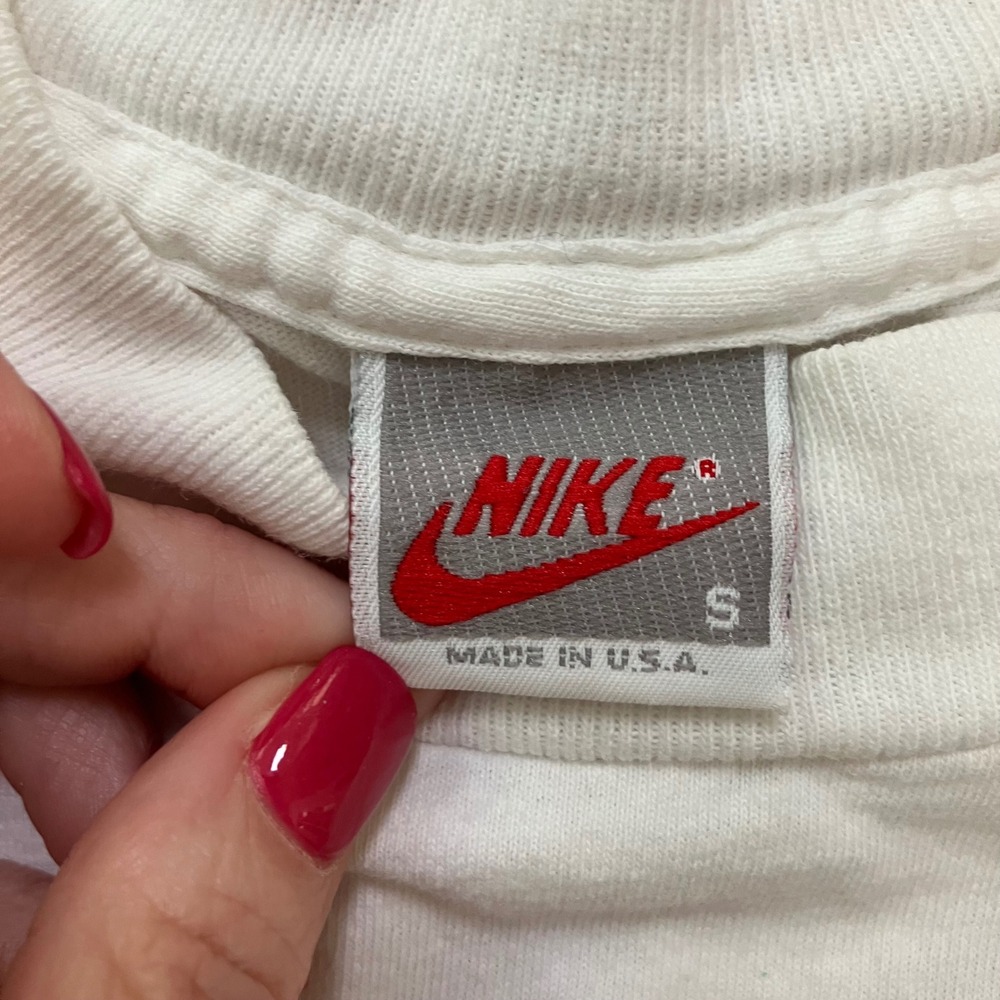 Vintage Nike Air‎ Jordan Long Sleeve T-Shirt Graphic Tee Basketball USA Boys S - Picture 2 of 8